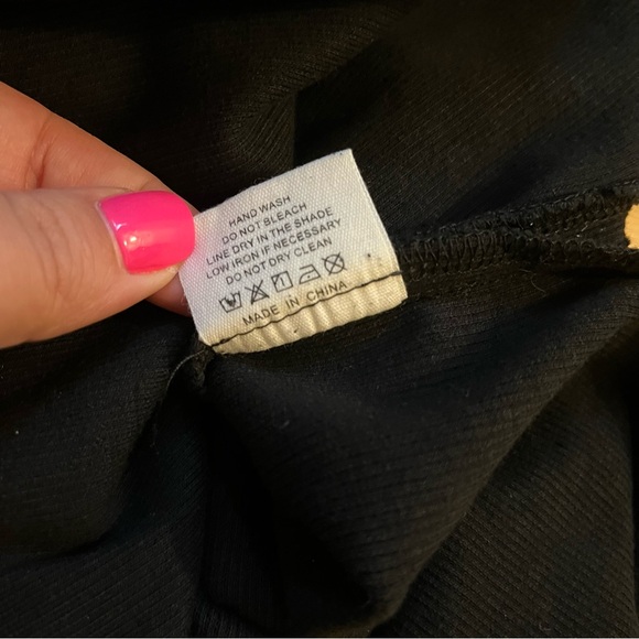 Princess Polly black ribbed midi skirt with slit size 4 - Picture 4 of 6